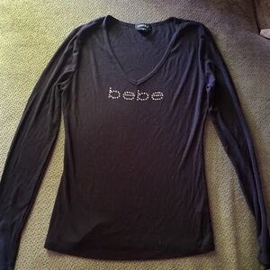Bebe Navy blue Long Sleeve Top